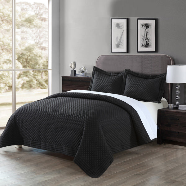 Lotus Home Diamondesque Water and Stain Resistant Quilt