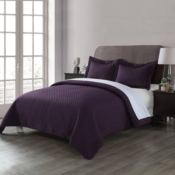 Lotus Home Diamondesque Water and Stain Resistant Quilt