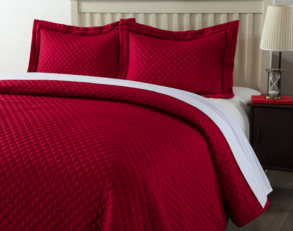 Lotus Home Diamondesque Water and Stain Resistant Quilt