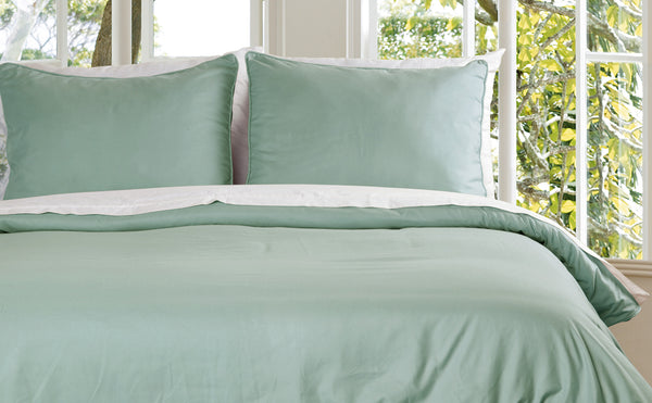 Lotus Home Water and Stain Resistant Duvet Cover Set