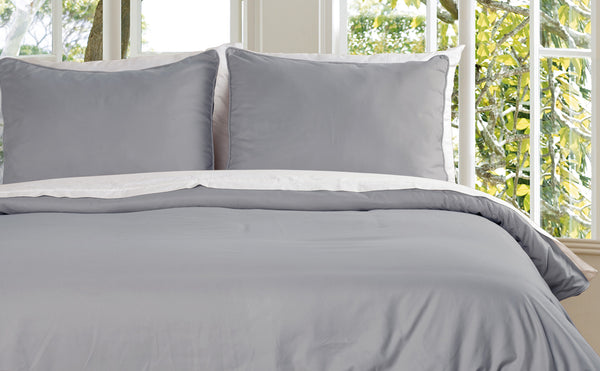 Lotus Home Water and Stain Resistant Duvet Cover Set