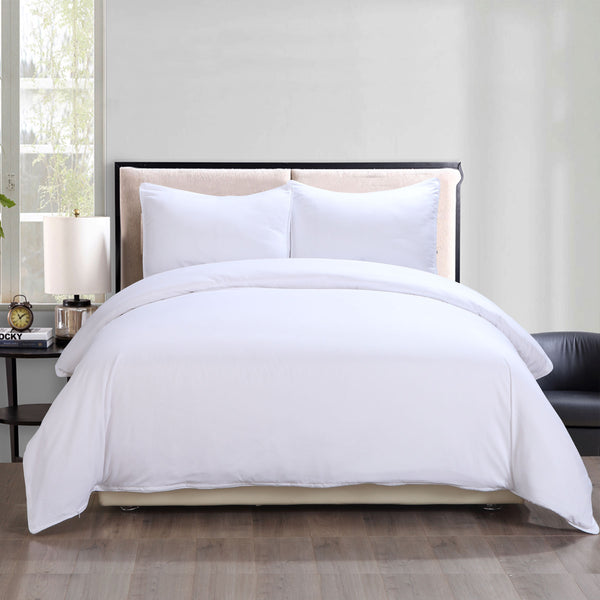 Lotus Home Water and Stain Resistant Duvet Cover Set