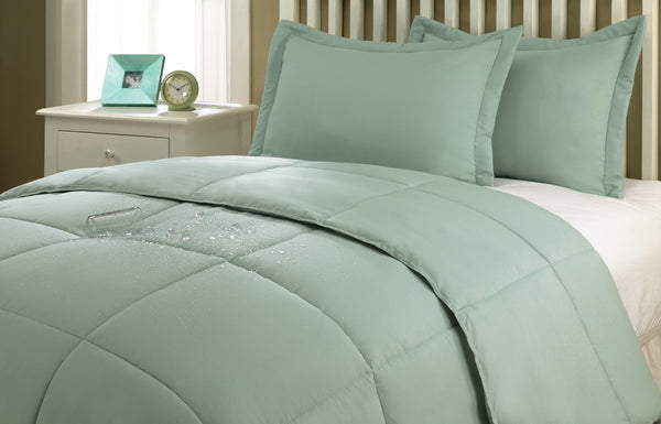 Lotus Home Water and Stain Resistant Comforter Set