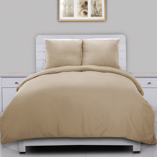 Lotus Home Water and Stain Resistant Duvet Cover Set