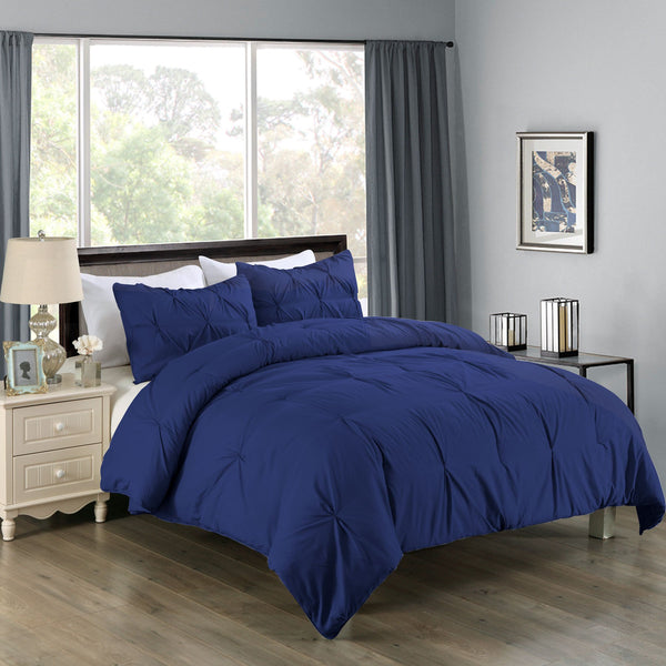 Lotus Home Water and Stain Resistant Pintuck Comforter Set