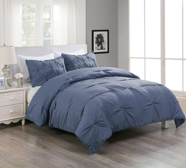 Lotus Home Water and Stain Resistant Pintuck Comforter Set