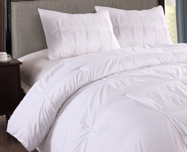 Lotus Home Water and Stain Resistant Pintuck Comforter Set