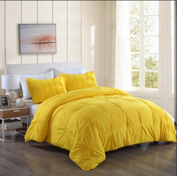 Lotus Home Water and Stain Resistant Pintuck Comforter Set